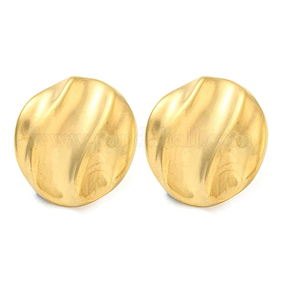 Ионное покрытие (ip) серьги-гвоздики из нержавеющей стали 304 EJEW-P270-01A-G-1