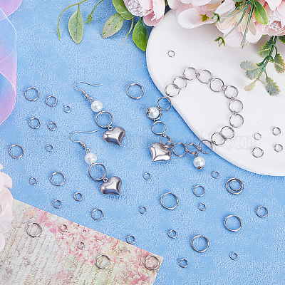 400 шт. 5 стиля разъемных колец из нержавеющей стали 304 STAS-SC0005-95-1