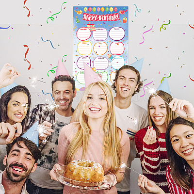 2шт многоразовые плакаты с надписью «С Днем Рождения» AJEW-WH0671-001-1