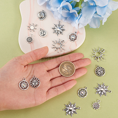 100 шт. 10 стиля подвески из сплава в тибетском стиле TIBEP-CJ0001-59-1