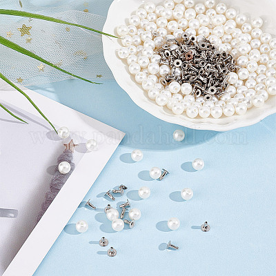 200 комплект заклепок-гвоздиков из АБС-пластика с имитацией жемчуга KY-GO0001-06A-1