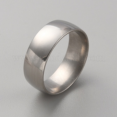 Простое кольцо из нержавеющей стали 201 для мужчин и женщин RJEW-WH0015-02E-1