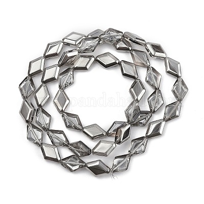 Стеклянные бусины с гальваническим покрытием &nbsp;EGLA-B010-01A-PL03-1