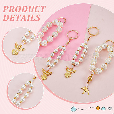 4шт 2 стиля стеклянный и ccb пластиковый брелок KEYC-GA00005-1