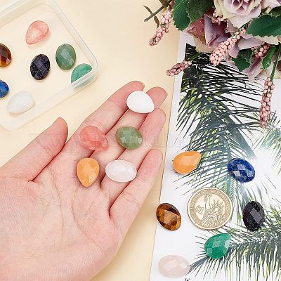 Кабошоны из натуральных и синтетических драгоценных камней G-FH0001-46-1