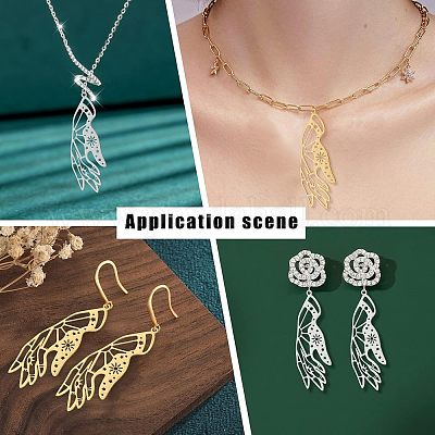 8 шт. 2-х цветные полые подвески из нержавеющей стали FIND-UN0001-19-1