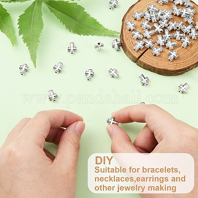 Тибетский стиль сплава цинка бисером&nbsp;TIBEB-YW0001-10-1