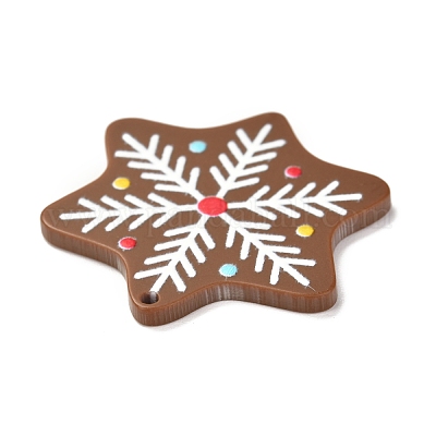 Подвески из смолы с рисунком 3d с рождественской тематикой RESI-I036-07-1