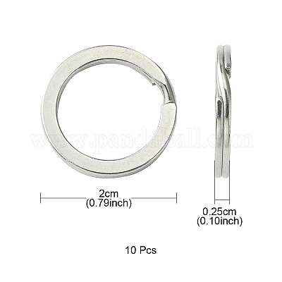 10 шт. застежка для брелка из нержавеющей стали 304 KEYC-YW0001-03-1