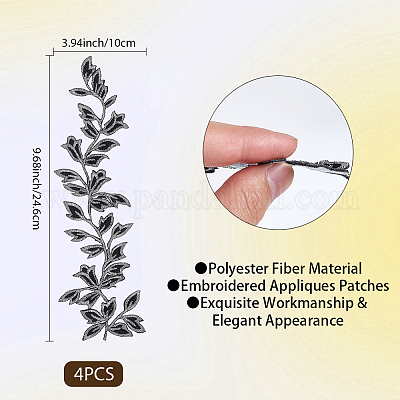 4 шт. полиэстеровые заплатки для пришивания и утюжки PATC-CP0001-11B-1