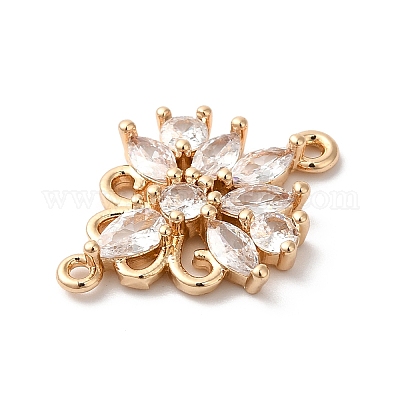 Подвески из латуни и прозрачного стекла KK-C062-069G-1