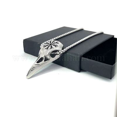 Винтажный кулон в виде черепа викинга с орлом из нержавеющей стали для мужчин VD7789-1