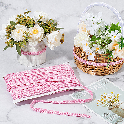 Полиэстеровая лента-сороконожка с плетением из кружева OCOR-WH0100-51D-1