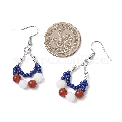 Серьги-капли из нержавеющей стали 304 EJEW-MZ00462-03-1