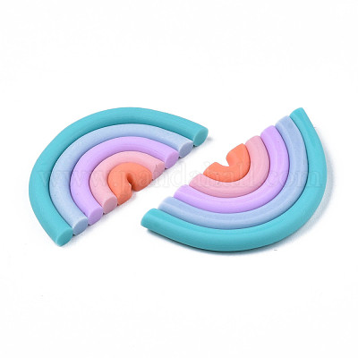 Кабошоны из полимерной глины ручной работы CLAY-N010-030-04-1