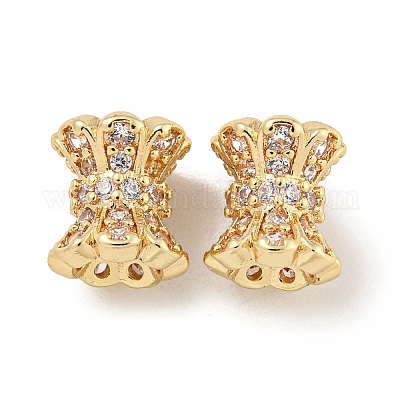 Покрытие стойки латунь микропаве прозрачные кубические циркониевые бусины KK-L215-310B-14G02-1