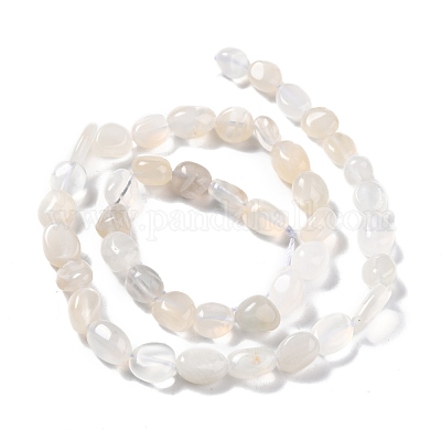 Натуральный белый лунный камень бисер пряди G-G018-05-1