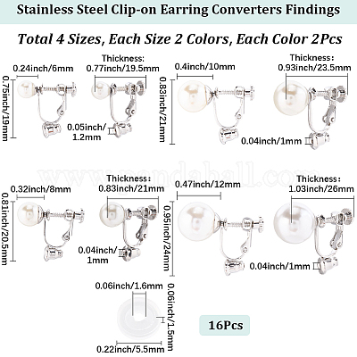 16 шт. 8 стиля 316 хирургическая нержавеющая сталь клипсы конвертеры фурнитура STAS-SC0010-36-1