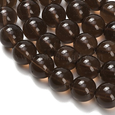 Природные дымчатый кварц бисер пряди круглые&nbsp;G-E329-12mm-38A-1