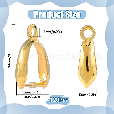 120 шт. латунные скобы для колки льда класса АА для изготовления подвесок KK-SC0005-20G-1