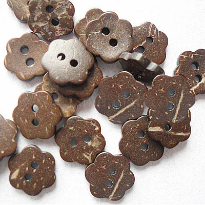 Круглыми 2-луночное основные пришивания пуговиц формируется в цветок NNA0Z0K-1