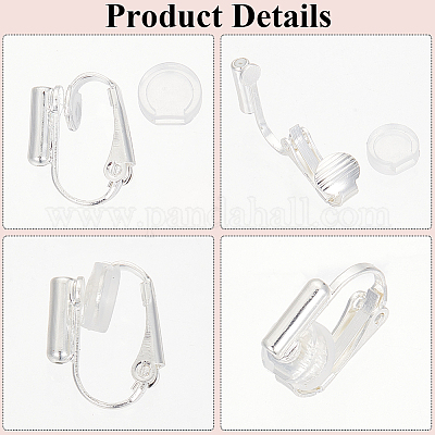 24 шт. латунные клипсы-конвертеры фурнитура KK-SP0001-16S-1