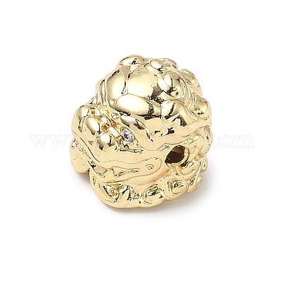 Латунные микро проложить кубического циркония бусы ZIRC-I356-45G-1