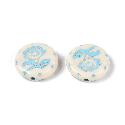 Окрашенные непрозрачные акриловые бусины OACR-T029-02E-1