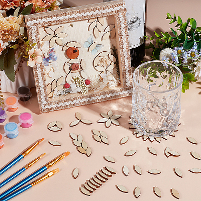 100шт конский глаз необработанный деревянный WOOD-WH0124-122B-1