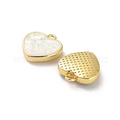 Подвески из латуни с синтетическим опалом KK-A239-04G-1