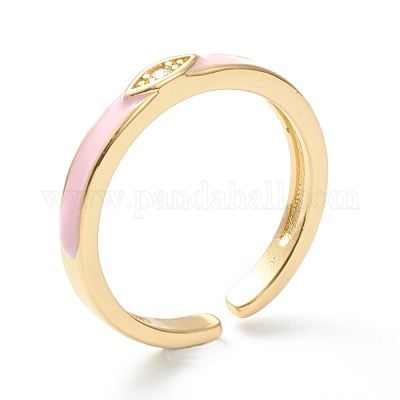 Кольца-манжеты из прозрачной латуни с кубическим цирконием RJEW-B033-06-1