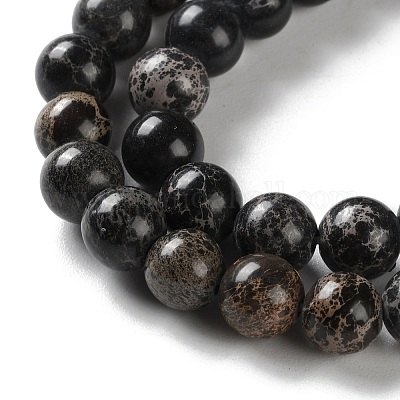 Нити бусин из окрашенного натурального регалита/императорской яшмы/морского осадка яшмы G-B124-C01-01-1