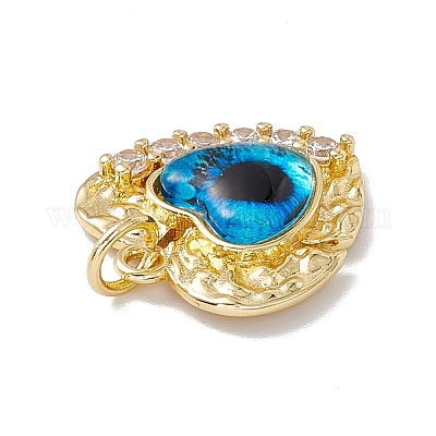 Латунные микропаве прозрачные подвески с фианитом KK-I692-02G-01-1