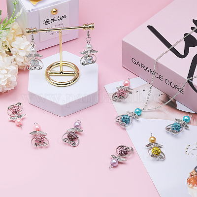 Подвеска со стразами из акрила и полимерной глины PALLOY-CA00005-1