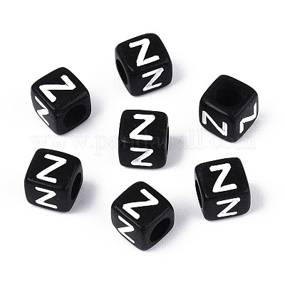 Начальные акриловые бусины с горизонтальной дырочкой OACR-ZX006-35Z-1