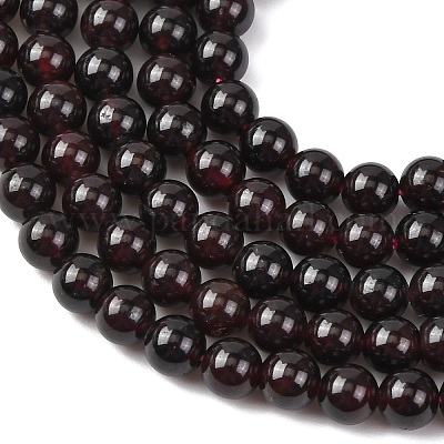 Гранат природный бисер нитей&nbsp;G-J376-37-4mm-1