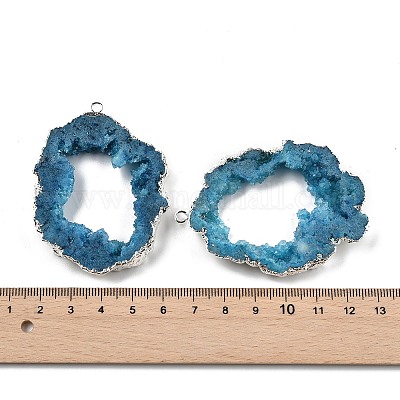 Крашеные самородков натуральный druzy Geode Агат большие подвески G-M287-10-S-1