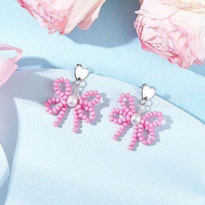 Сердце с бантом EJEW-MZ00474-04-1