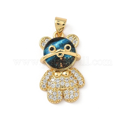 Латунные микро проложить кубического циркония смолы подвески KK-L239-024G-1