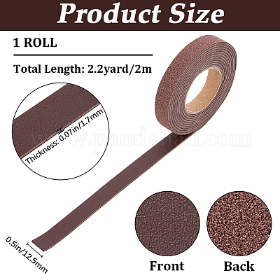 Ленты из искусственной кожи ПВХ длиной 2 м. SRIB-WH0011-125A-05-1