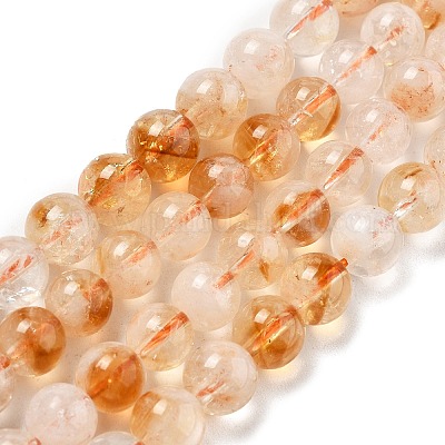 Природный цитрин бисер нитей G-A262-A01-6mm-1