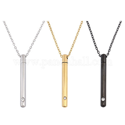 3 шт. 3 цвета 304 нержавеющая сталь тросовые цепочки ожерелья NJEW-CA0001-24-1