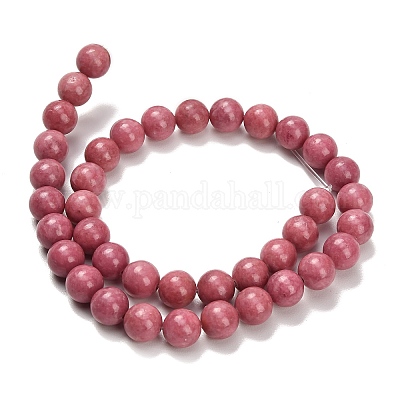 Природные родонит бисер нитей&nbsp;G-F820-K05-10mm-1