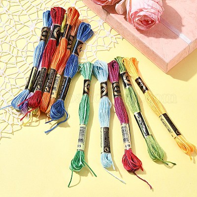 6-слойная полиэфирная нить для вышивания OCOR-FZ0001-01A-1