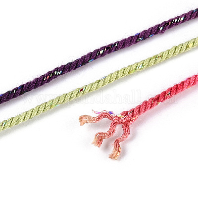 27 м сегментно окрашенные круглые полиэфирные витые шнуры&nbsp;OCOR-N009-02A-17-1