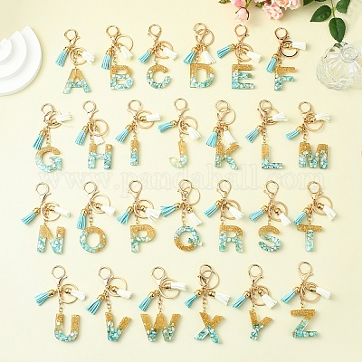 Подвесные брелки из прозрачной эпоксидной смолы KEYC-FS00022-03-1