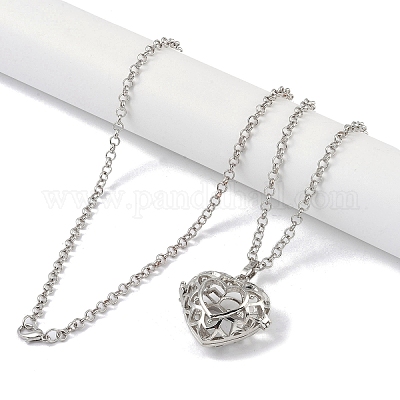 Латунь горный хрусталь кулон ожерелья NJEW-G089-16G-P-1