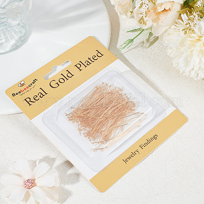 100 шт. Латунные булавки с шаровой головкой KK-BBC0011-51G-1