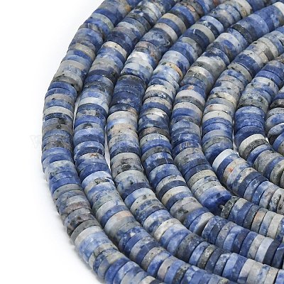 Природный содалит бисер нитей G-P575-B26-6x1mm-1