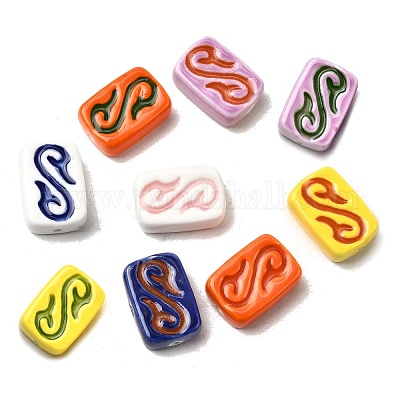 Фарфоровые бусины ручной работы PORC-K010-02-1